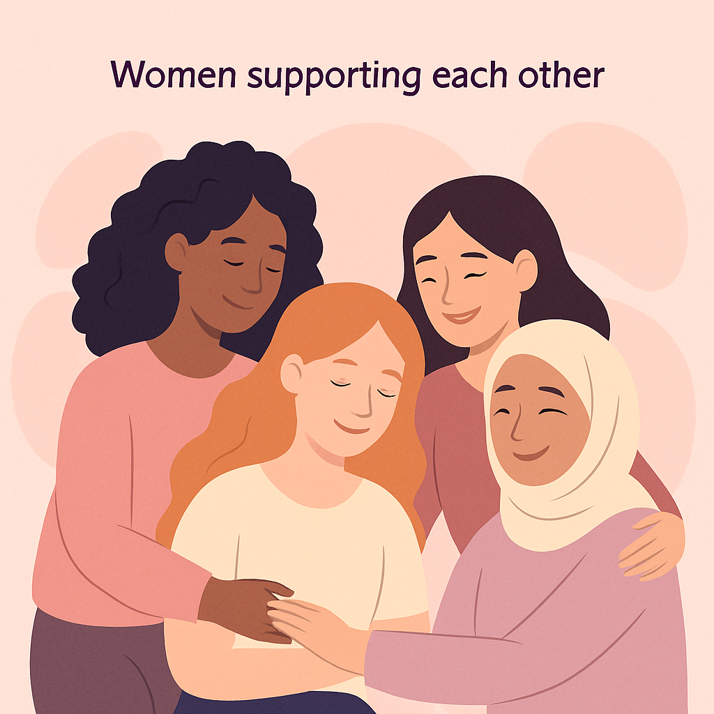 Women supporting each other